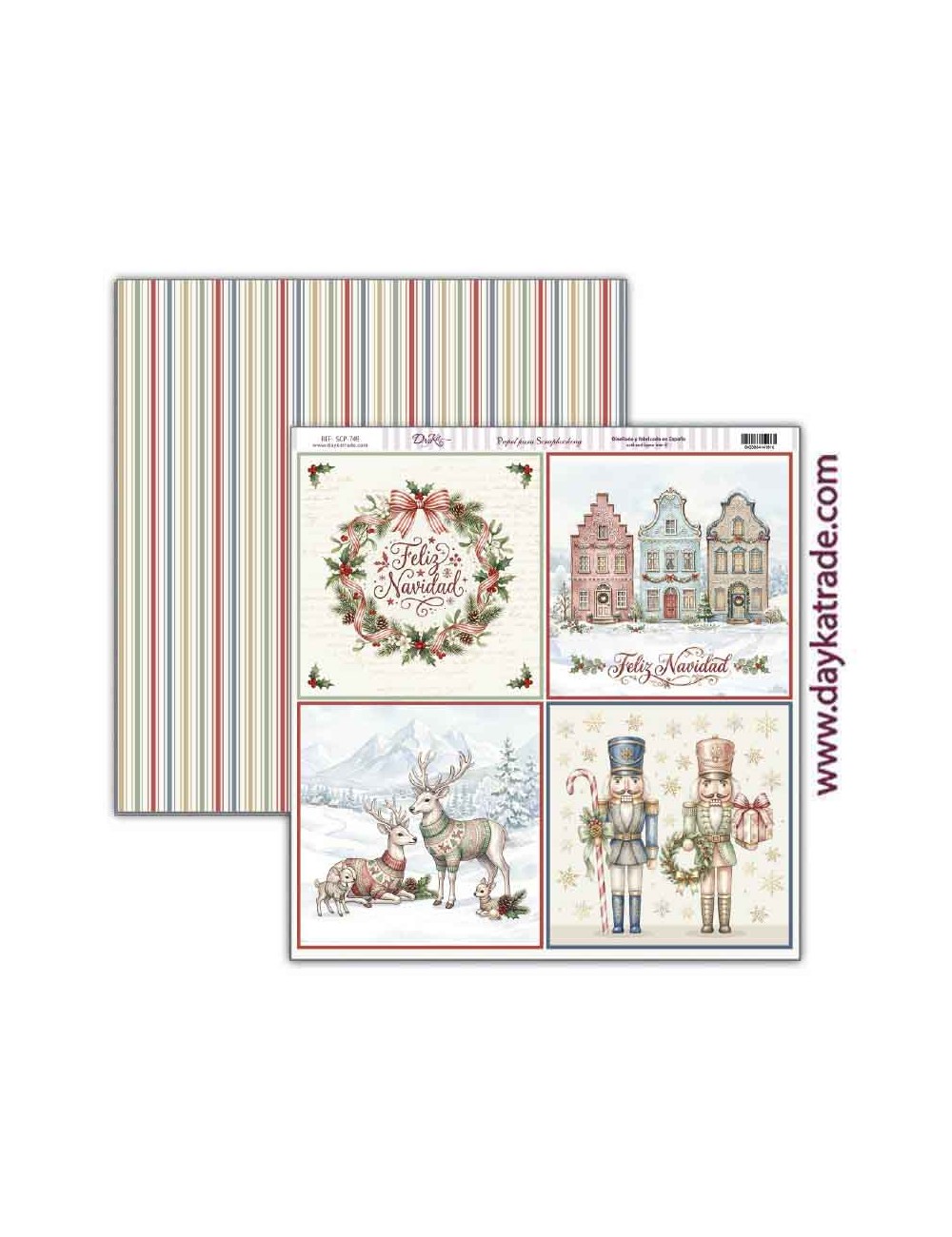 Colección papel scrap"Pide tu deseo en Navidad" - Imagen 6