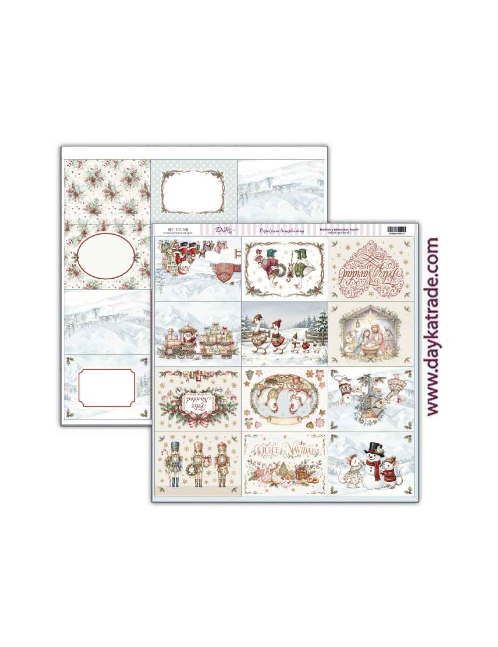 Colección papel scrap"Pide tu deseo en Navidad" - Imagen 5