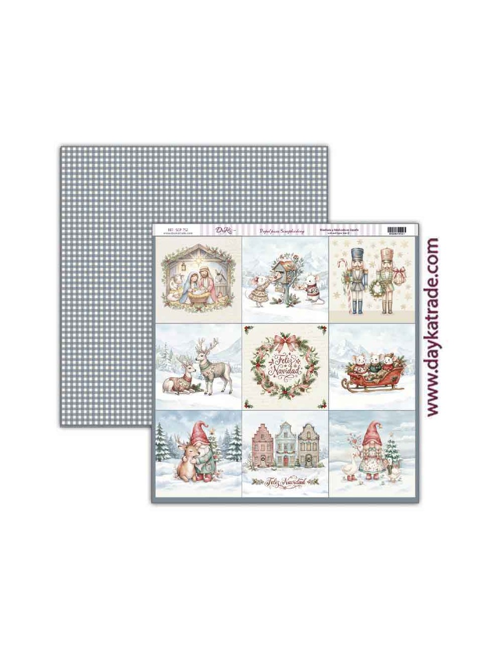 Colección papel scrap"Pide tu deseo en Navidad" - Imagen 15