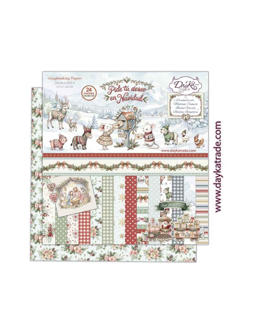 Colección papel scrap"Pide tu deseo en Navidad"